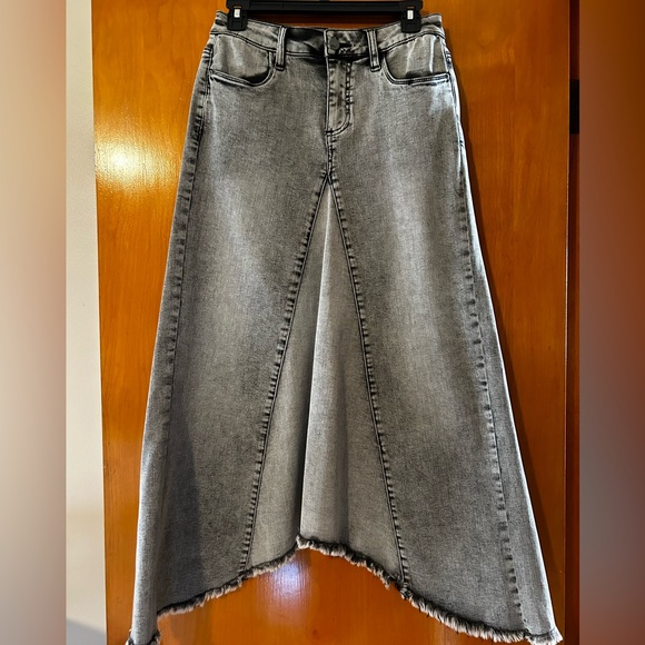 Wash Lab Denim Selma Asymmetrical Skirt - Picture 1 of 5